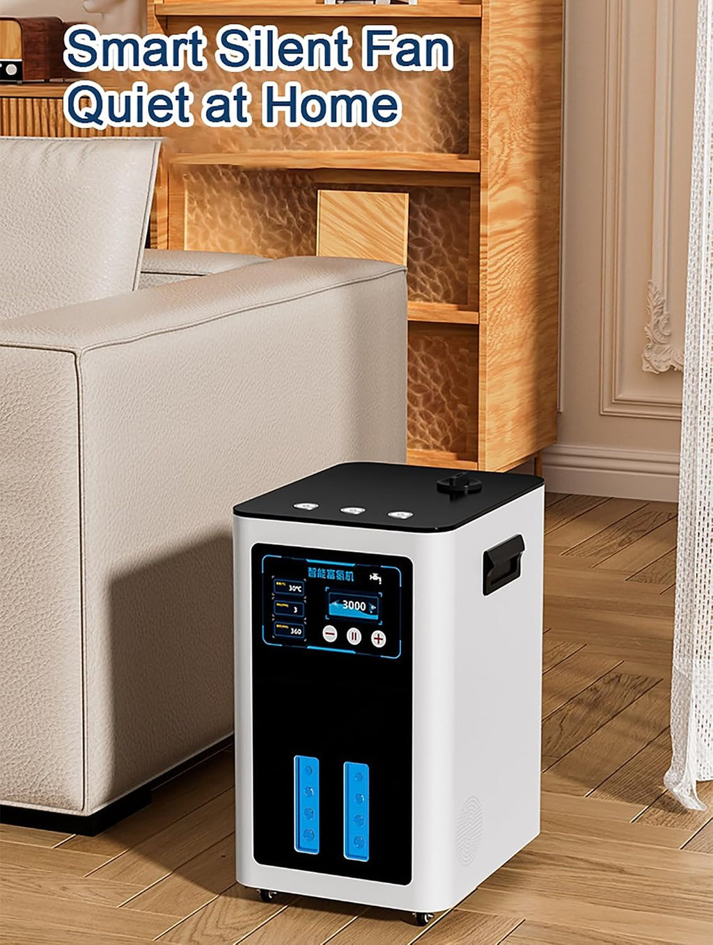2025 Upgraded Technology Hydrogen Inhalation Machine, 3000ml/Min HO-Separated H2 Generator 3-Outlet Browns Gas Inhaler for Home Therapy