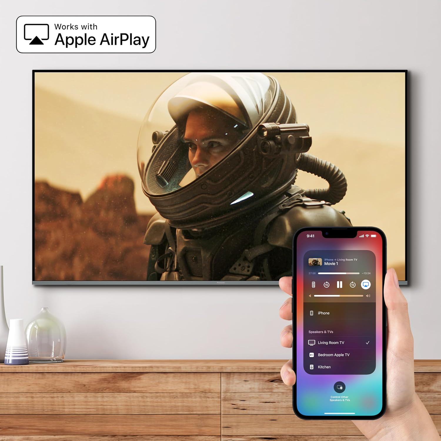 Panasonic W70 Series (2025 Model) 43' LED 4K Ultra HD Smart Fire TV, Press & Ask Alexa, Apple AirPlay, HDR10+, HDMI 2.1, and Bluetooth Support - 43W70BP