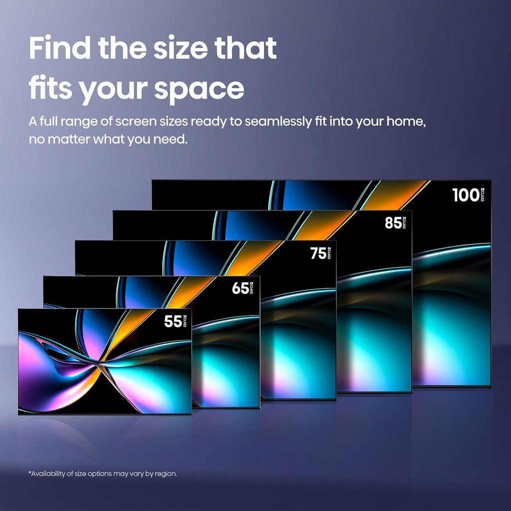 Hisense 100' U7 Mini-LED ULED 4K UHD Best Premium Gaming Google Smart TV (100U75QG) - QLED, Native 165Hz, VRR 288, Up to 3000 Nits, HDR10+, Dolby Vision IQ · Atmos, IMAX Enhanced, 2.1.2 Ch