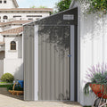 8x4 FT Outdoor Storage Shed with Single Hinge Door, Metal Shed with Air Vents and Waterproof for Backyard Garden, Patio，Poolside, Dark Gray