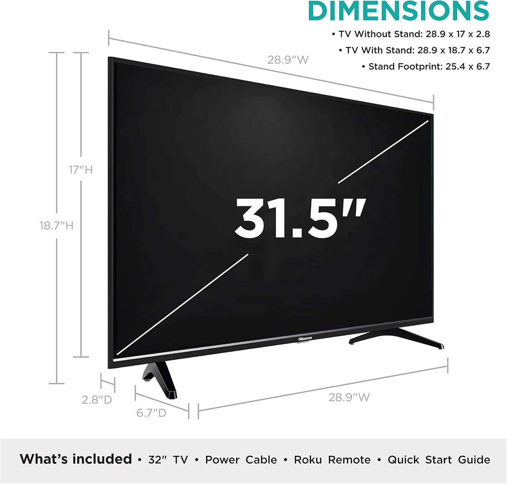 Hisense 32-Inch Class H4 Series LED Roku Smart TV with Alexa Compatibility (32H4F, 2020 Model)