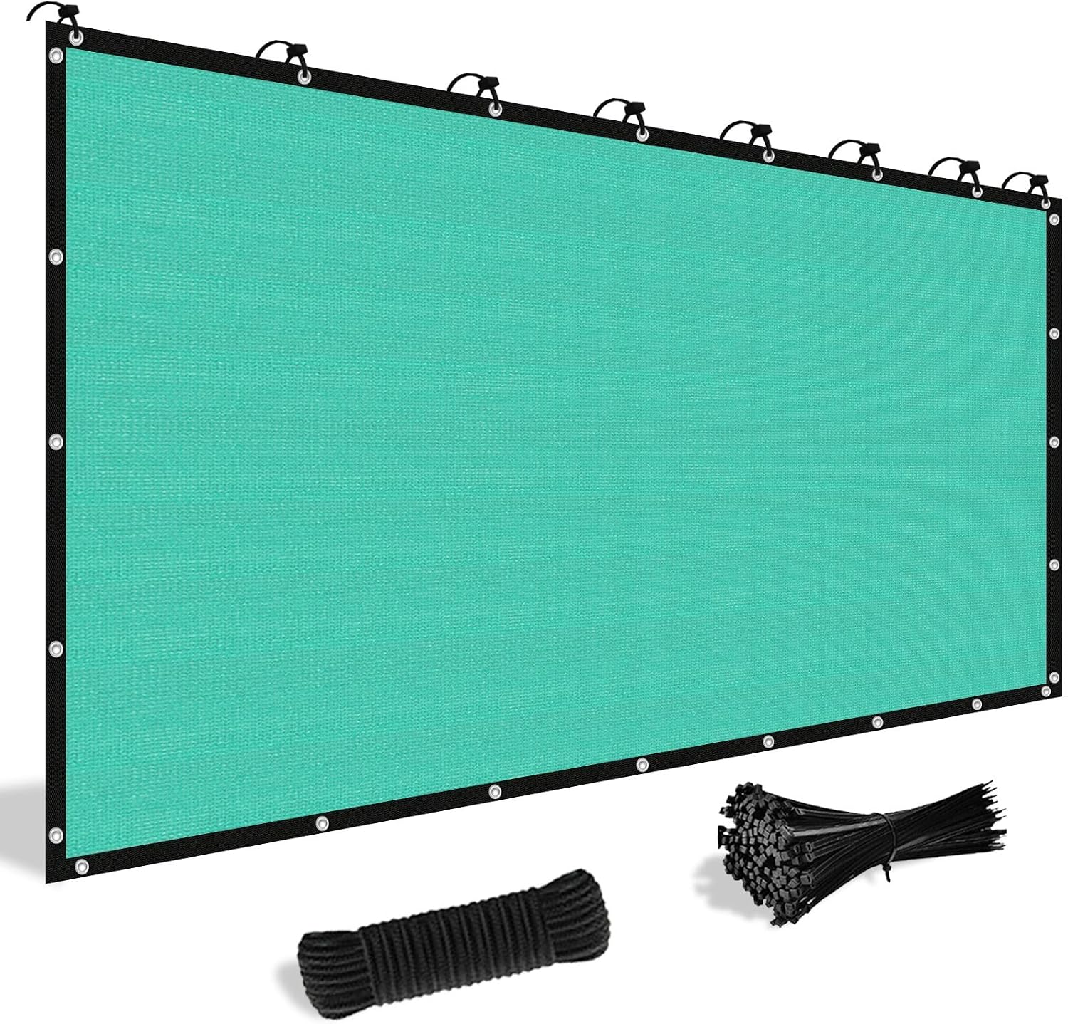 Shade&Beyond Customized Size 90% Sun Shade Cloth with Grommets, 14' X 20' Pergola Shade Cover Canopy, Mesh Tarp Sun Screens for Patio, Outdoor, Garden, Backyard GN05, Turquoise