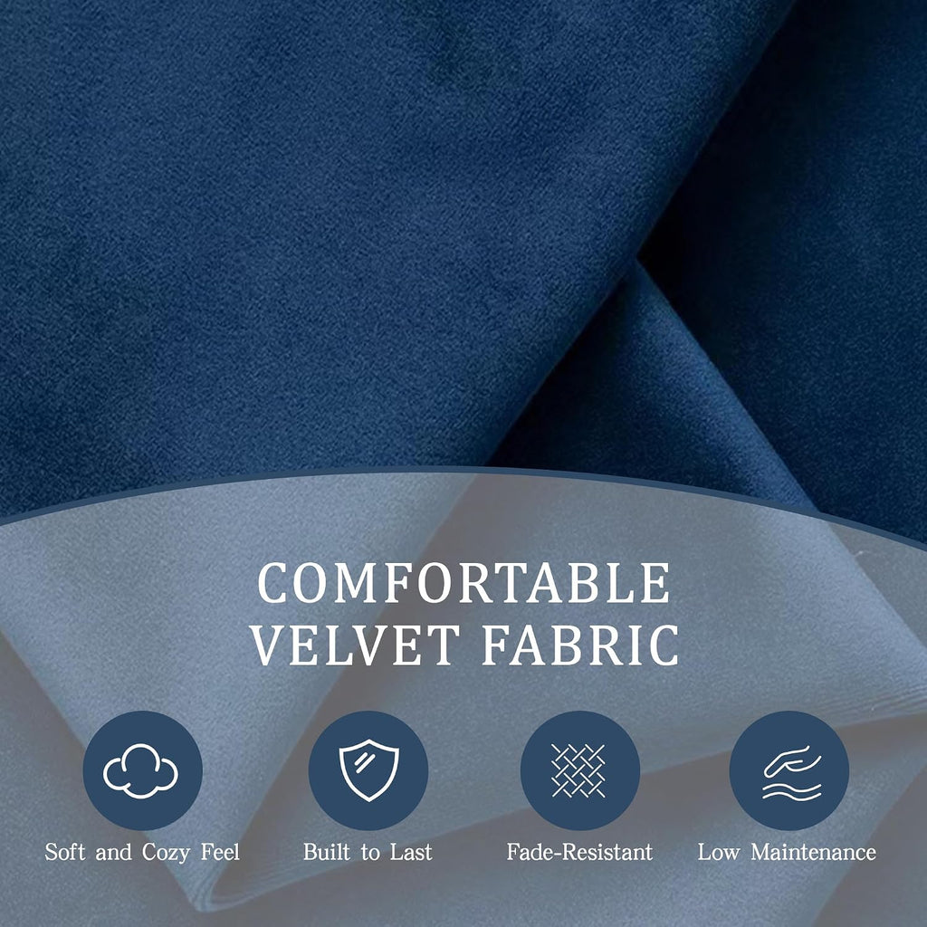 89' King Pull Out Sofa Bed, Velvet Chesterfield Sleeper Sofa Couch, 3 in 1 Convertible Tufted Futon Couches with Ottoman for Living Room, Small Space, Apartment, Office, Bedroom, Blue