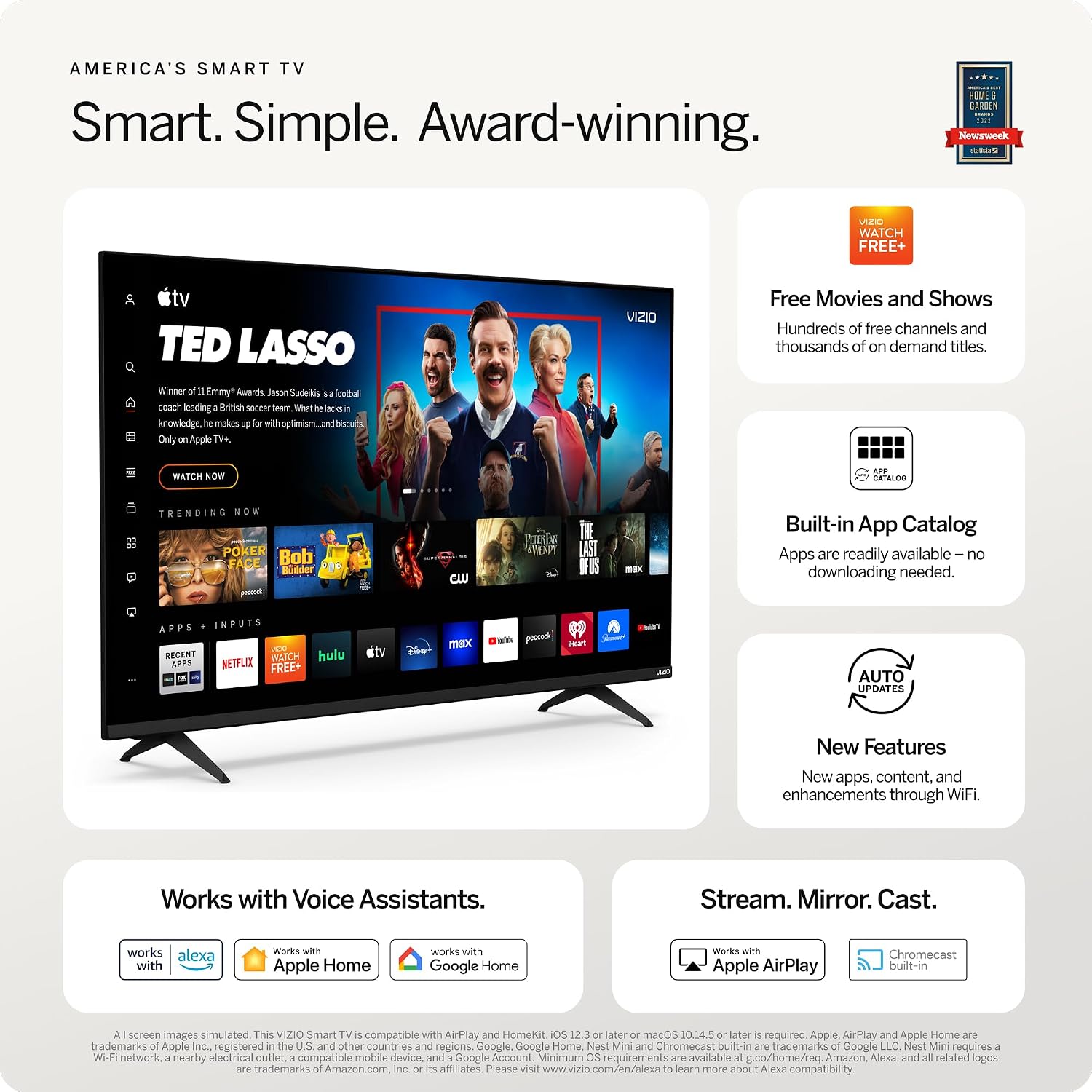 VIZIO 40-in D-Series Full HD 1080p Smart TV with Apple AirPlay and Chromecast Built-in, Alexa Compatibility, D40fM-K09, 2023 Model