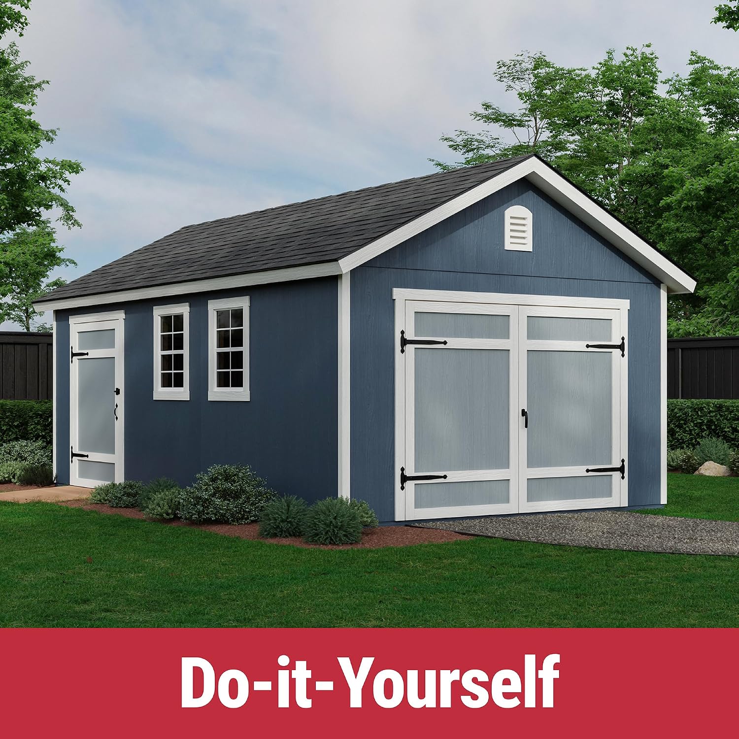 Handy Home Products Cedarhill 12x20 Wooden Storage Shed- Does not Include Floor kit, Paint, or Roofing Shingles