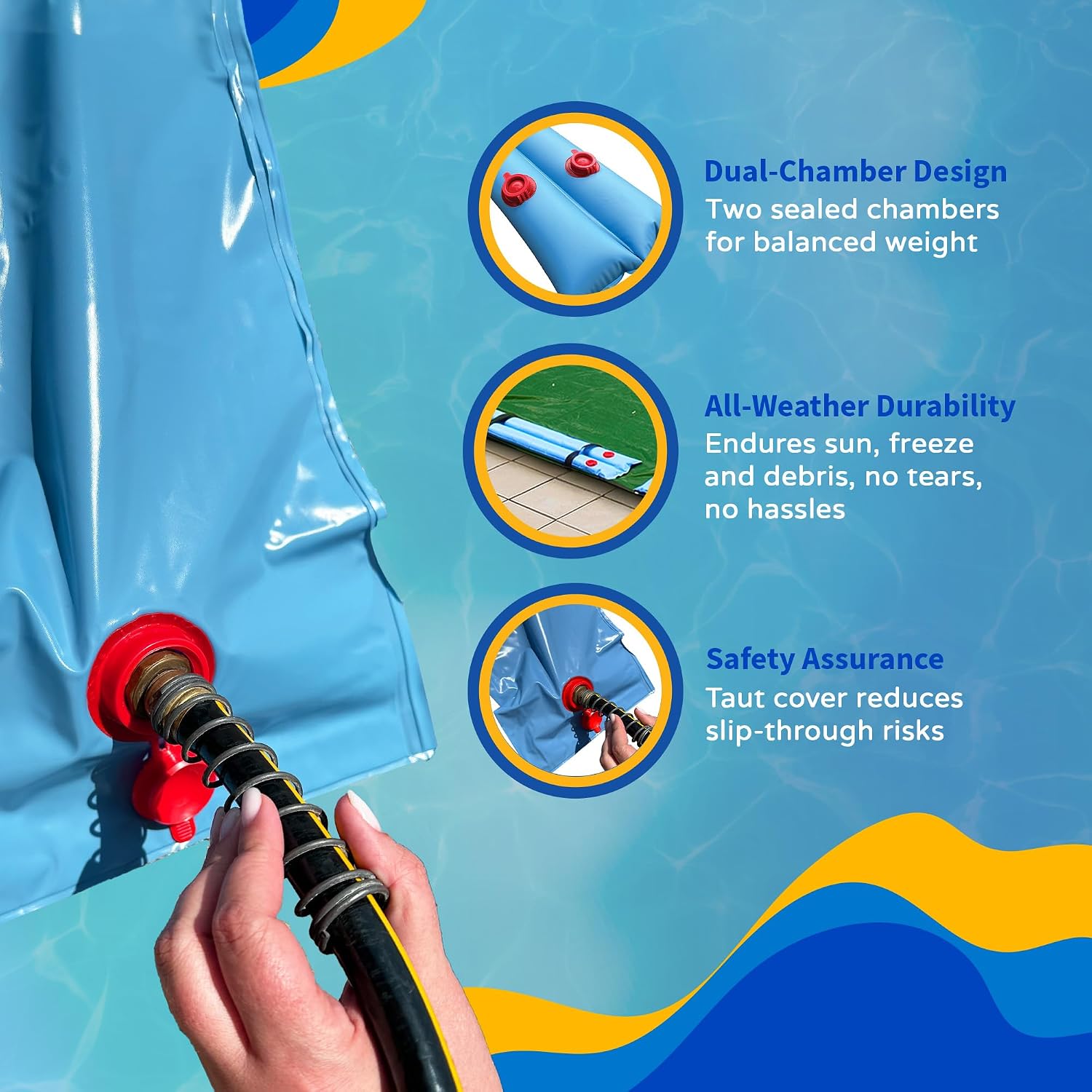 Blue Wave 8-ft Double Water Tube for Winter Pool Cover- 5 Count (Pack of 7)