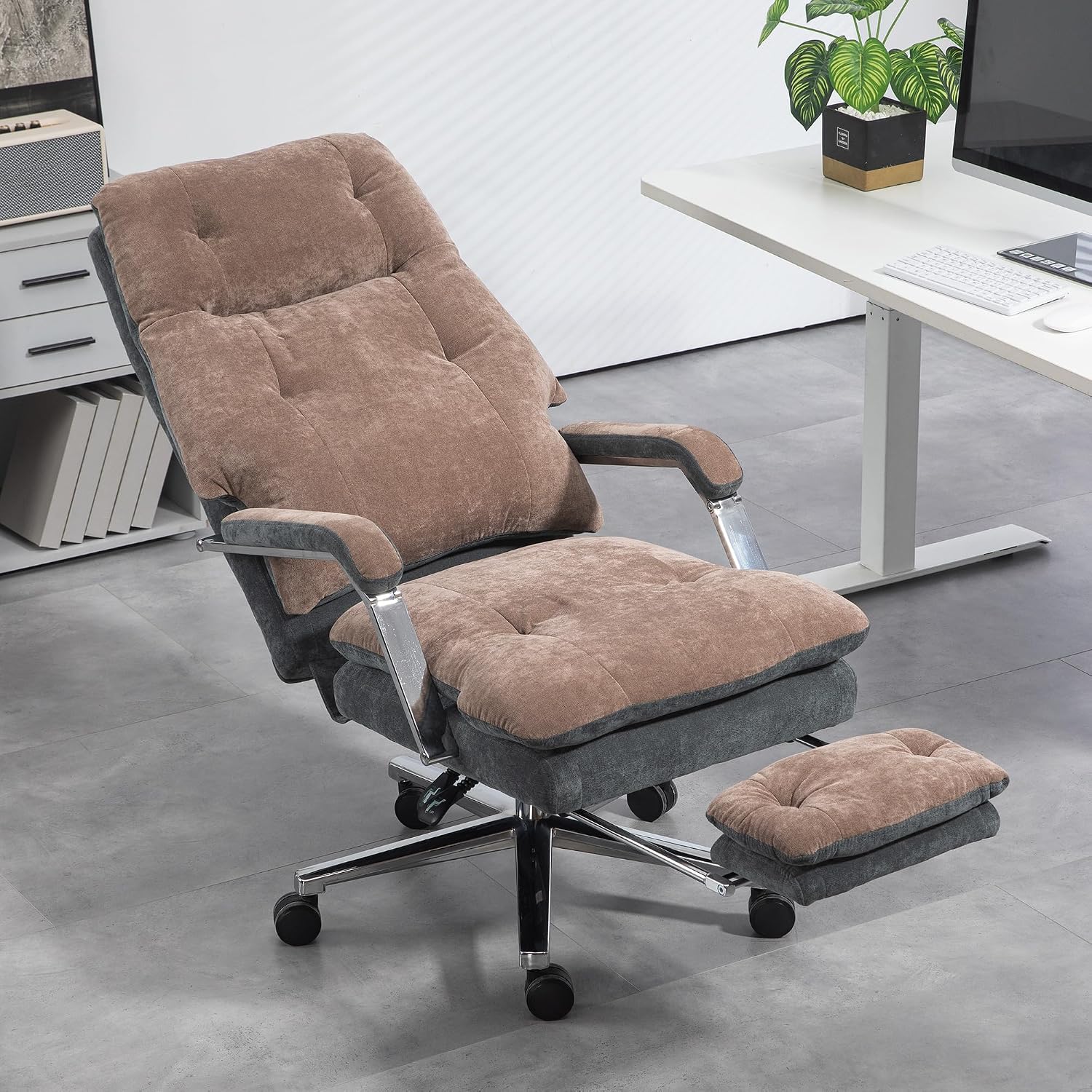 Ergonomic Office Chairs for Adults, Big and Tall 400 lbs Gaming Desk Chair, High Back Reclining Computer Chair with Footrest, Comfortable Swivel Rolling Wheels Chair for Home Office Bedroom Furniture,