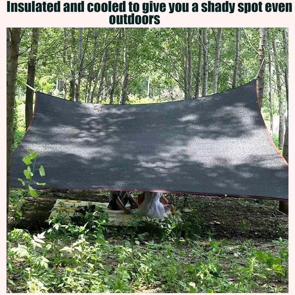 KAnduo Garden Shade Cloth Black for Plants 6x12 12x16 16x20ft Sun Shade Net, Mesh Sun Shade Tarp with Lashings and Ties Grommets, for Plants Cover, Patio(26.2x36ft)