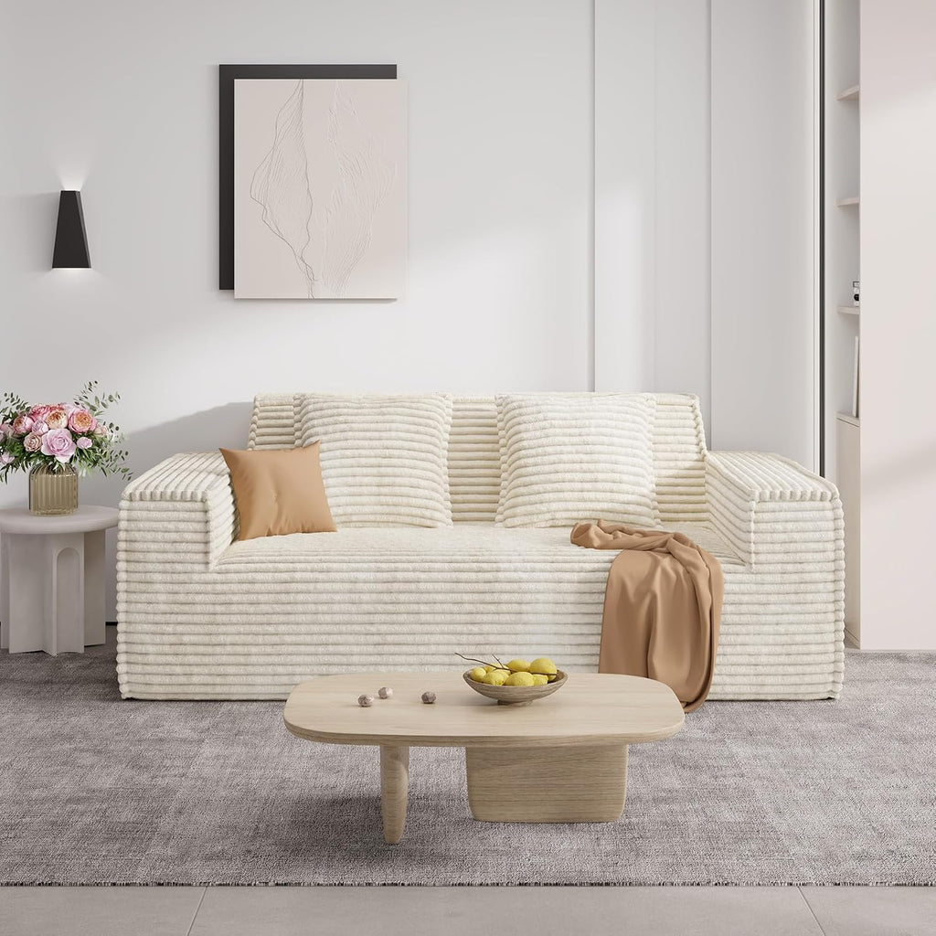 Luxanimarion 75'' Modern Loveseat Sofa, No Assembly Required Comfy Deep Seat Couches 1 pcs for Living Room, Bedroom, Apartment
