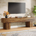 Tribesigns 63' TV Stand, Farmhouse Entertainment Center, Low TV Console Table for Living Room, Long Media Console Television Stands for 55/60/65 Inch TV
