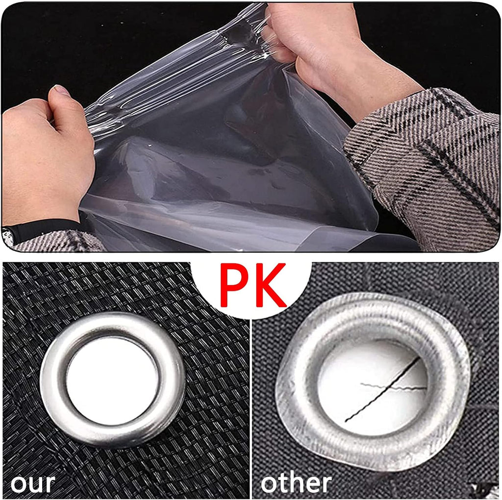 Outdoor Waterproof Curtains Clear Tarp Plastic Transparent Side Panels with Grommets for Porches, Pergola, Gazebo(14' x 20')
