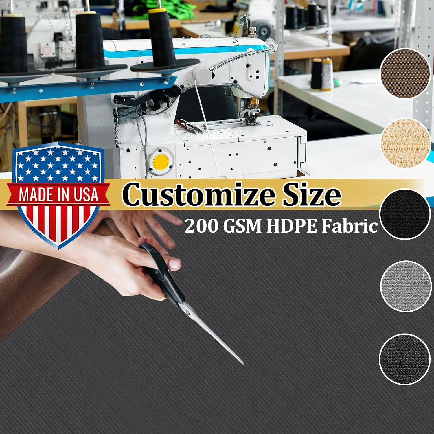 Shade&Beyond Customized Size 14' X 20' Shade Cloth with Grommets, 90% UV Protection Pergola Shade Cover Mesh Tarp Sun Screens for Patio GN06, Dark Gray