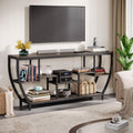 Tribesigns TV Stand for Televisions up to 80 Inches, 70.9 Inches Entertainment Center with Storage Shelves, Wood TV Media Console Table Unit for Living Room, Bedroom, Dark Grey