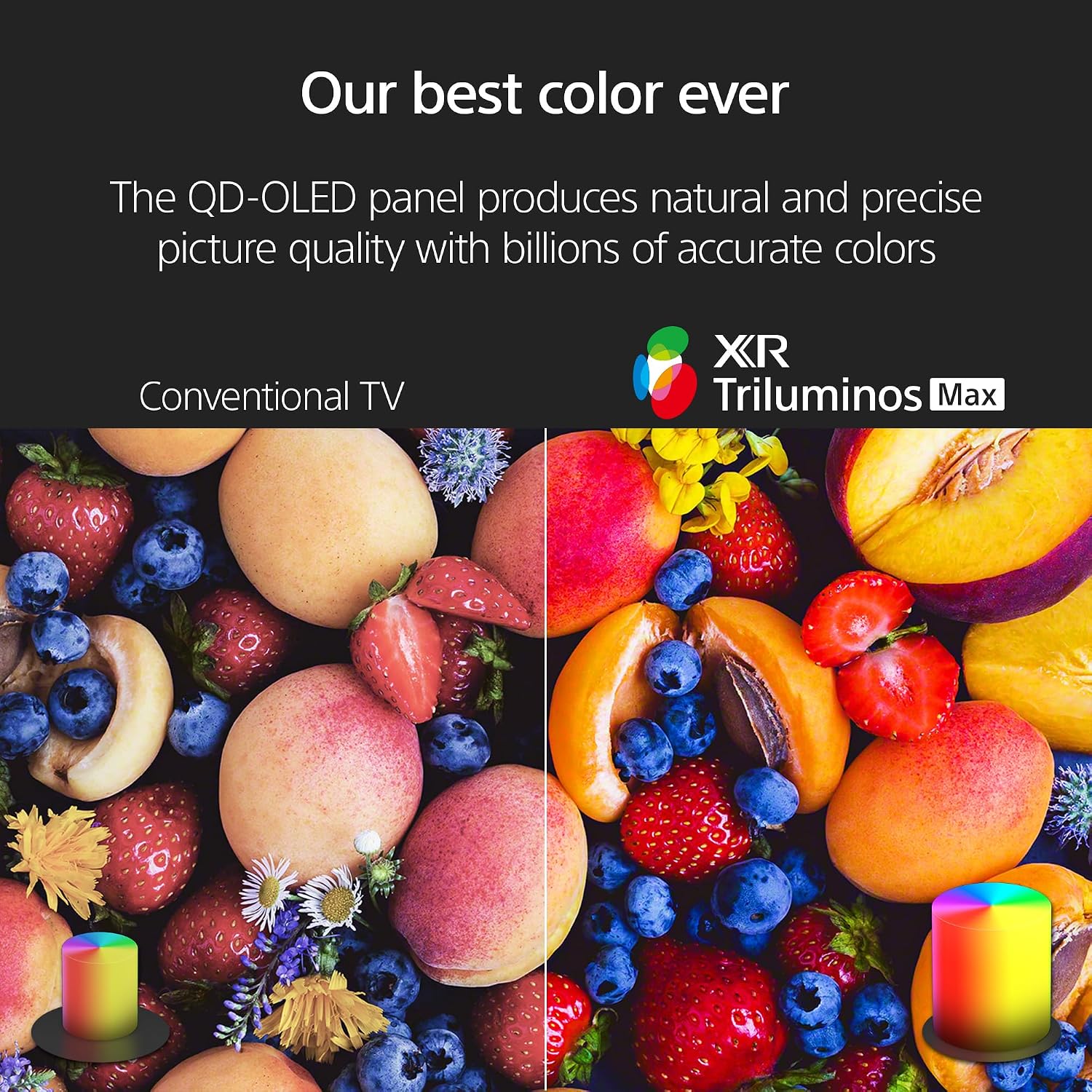 Sony BRAVIA 8 II 55 Inch TV, QD OLED, 4K Smart Google TV, XR Processor with AI Technology, Ultra Slim Design, 120hz Television, Dolby Vision/Atmos, Exclusive Features for PS5, K-55XR80M2