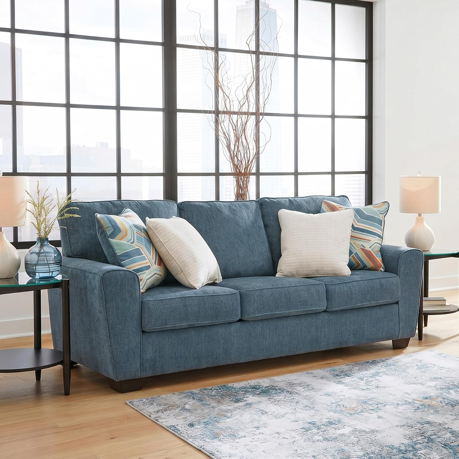 Signature Design by Ashley Cashton Casual Sofa for Living Room, Blue