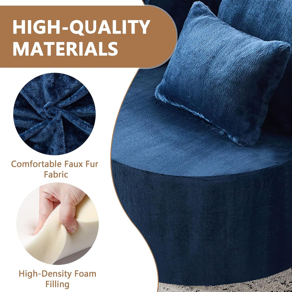 2-in-1 Folding Sofa Bed with Pillow, No Assembly Futon Twin Size Sofa Bed, Breathable Velvet Convertible Couch Bed for Living Room and Guest Room, 78.7 Inch, Blue