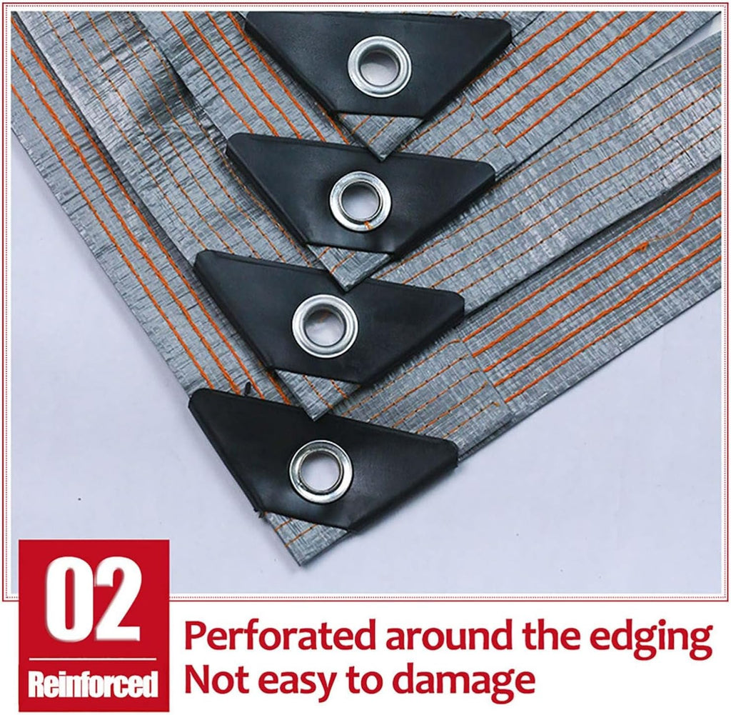 Transparent Tarps Clear Plastic Tarp with Grommets, 5 Mil Clear Tarps Waterproof Clear Tarpaulin Heavy-Duty Waterproof Cover for Patio Pergola Garden Canopy Rainproof(17x39 ft)