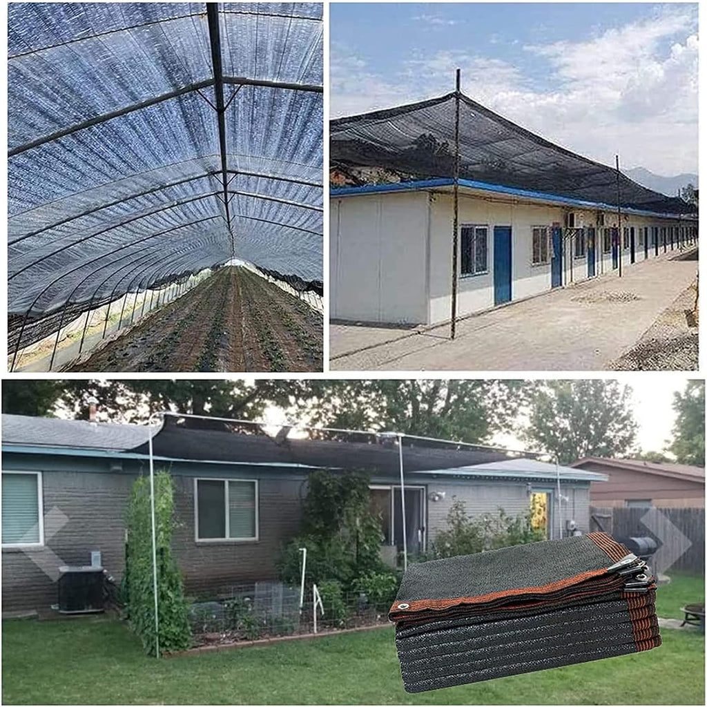 Sun Shade Cloth, 80% Shade Greenhouse Shading Net with Grommets Bungee Cords, 46 Sizes UV Resistant Thick Sunblock for Garden, Pergola, Patio Plants, Greenhouse, Chicken Coop, Outdoor (13x39ft)