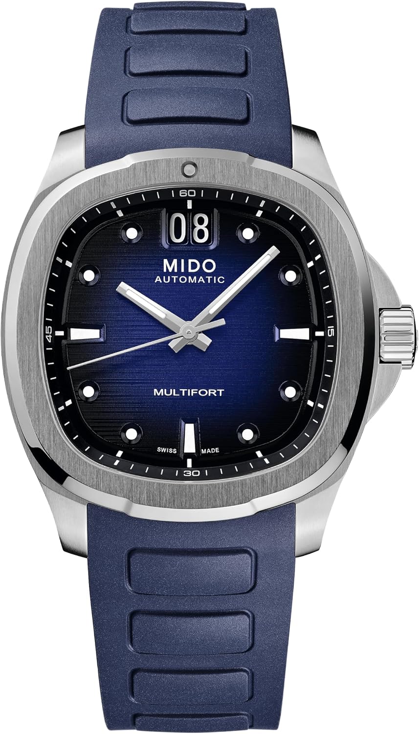 MIDO Multifort TV Big Date - Swiss Automatic Watch for Men - 40mm Case with Transparent Caseback