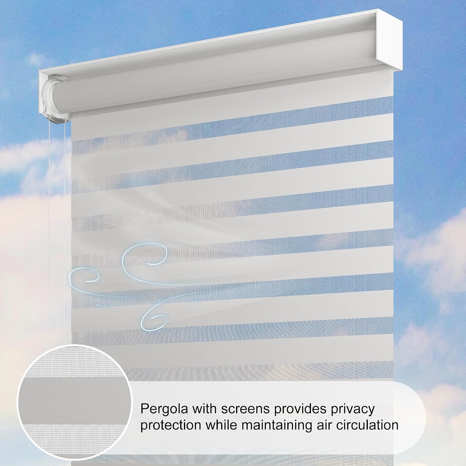 PURPLE LEAF Louvered Pergola 10' x 16' White Outdoor Aluminum Pergola Adjustable Gazebo Rainproof for Patio Deck Garden, 1 Long Side