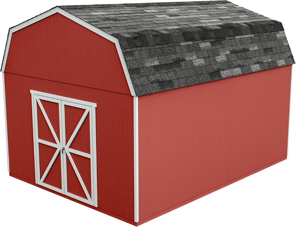 Handy Home Products Hudson 12x16 Do-it-Yourself Wooden Storage Shed with Floor Kit- Does not Include Paint or Roofing Shingles