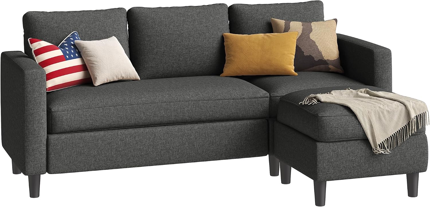 Shintenchi Convertible Sofa Bed, Folding Futon Couch with Adjustable Backrest, Sleeper Recliner Loveseat, Modern Futon Couch, Sofa Cama, Couches for Living Room，Red