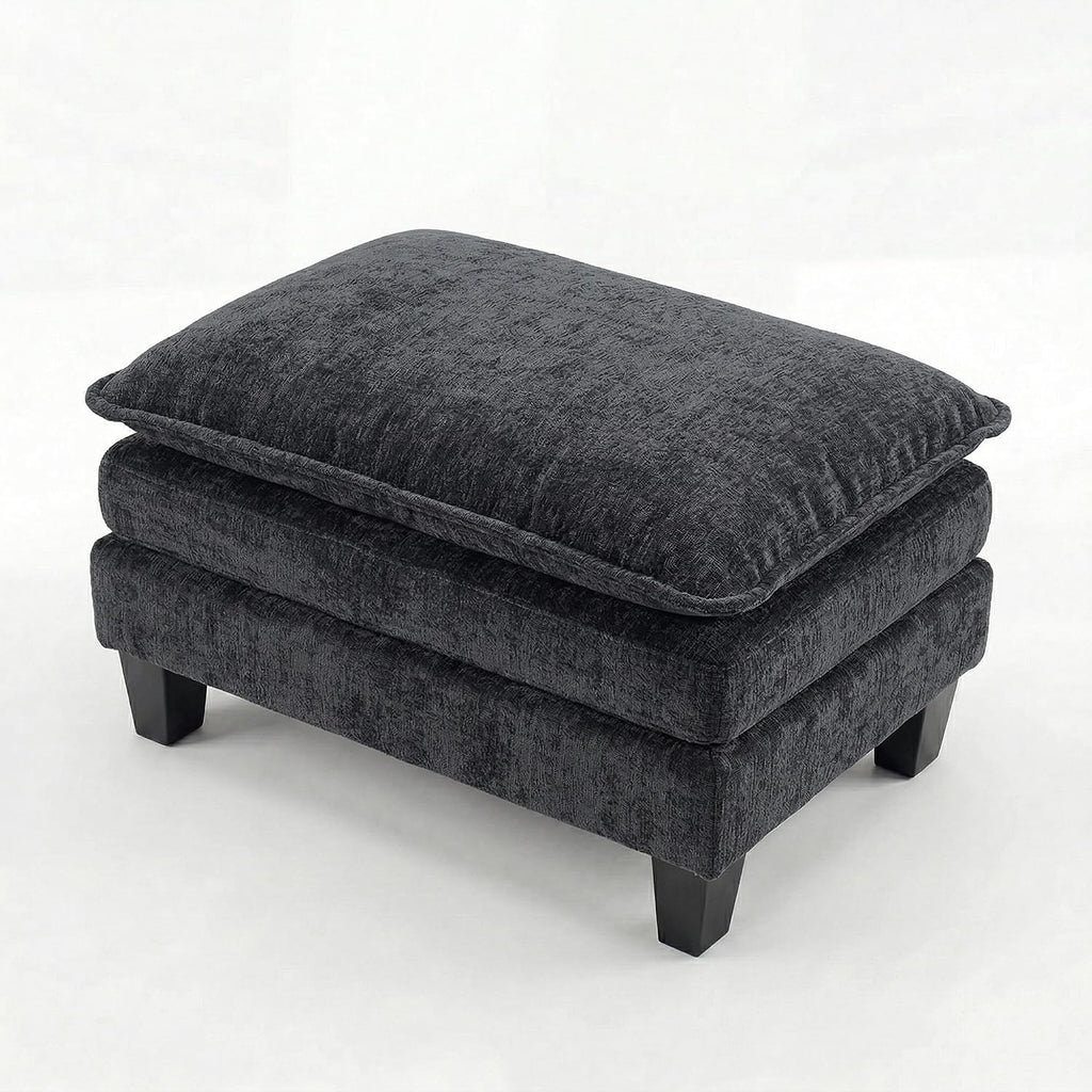 Eafurn Modular Sectional Sofa with Movable Ottomans for Living Room, 4 Seater Convertible U Shaped Sectional Couch Modern Reversible Chenille Sofa Set w/USB Ports and Side Pockets