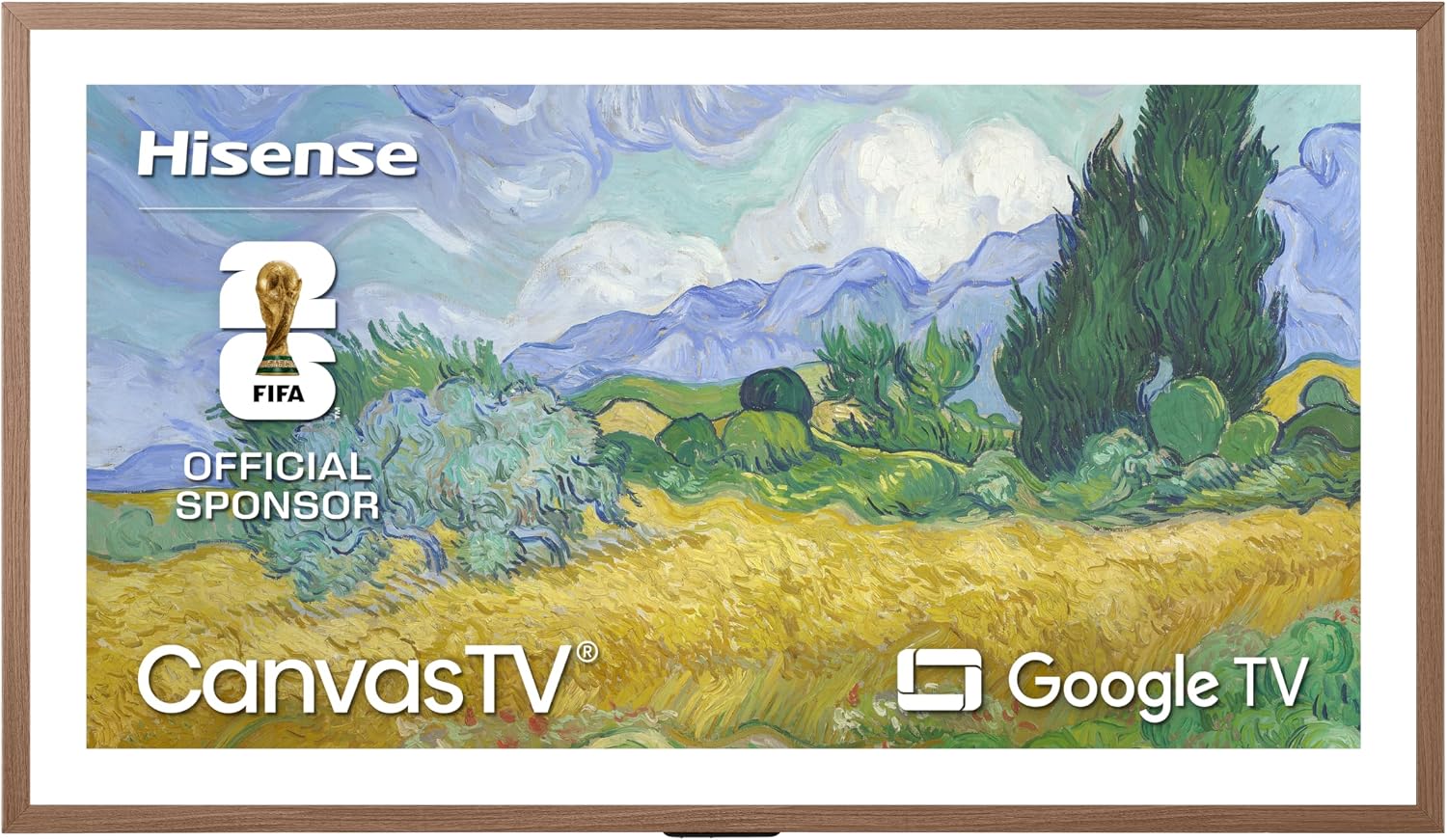 Hisense 50' Hi-QLED S7 CanvasTV Series 4K UHD Google Smart Art TV (50S7SG, 2026 New) - Art Mode, Anti-Glare Panel, Dolby Vision HDR, Hi-Matte Display, Frame & UltraSlim Wall Mount Included