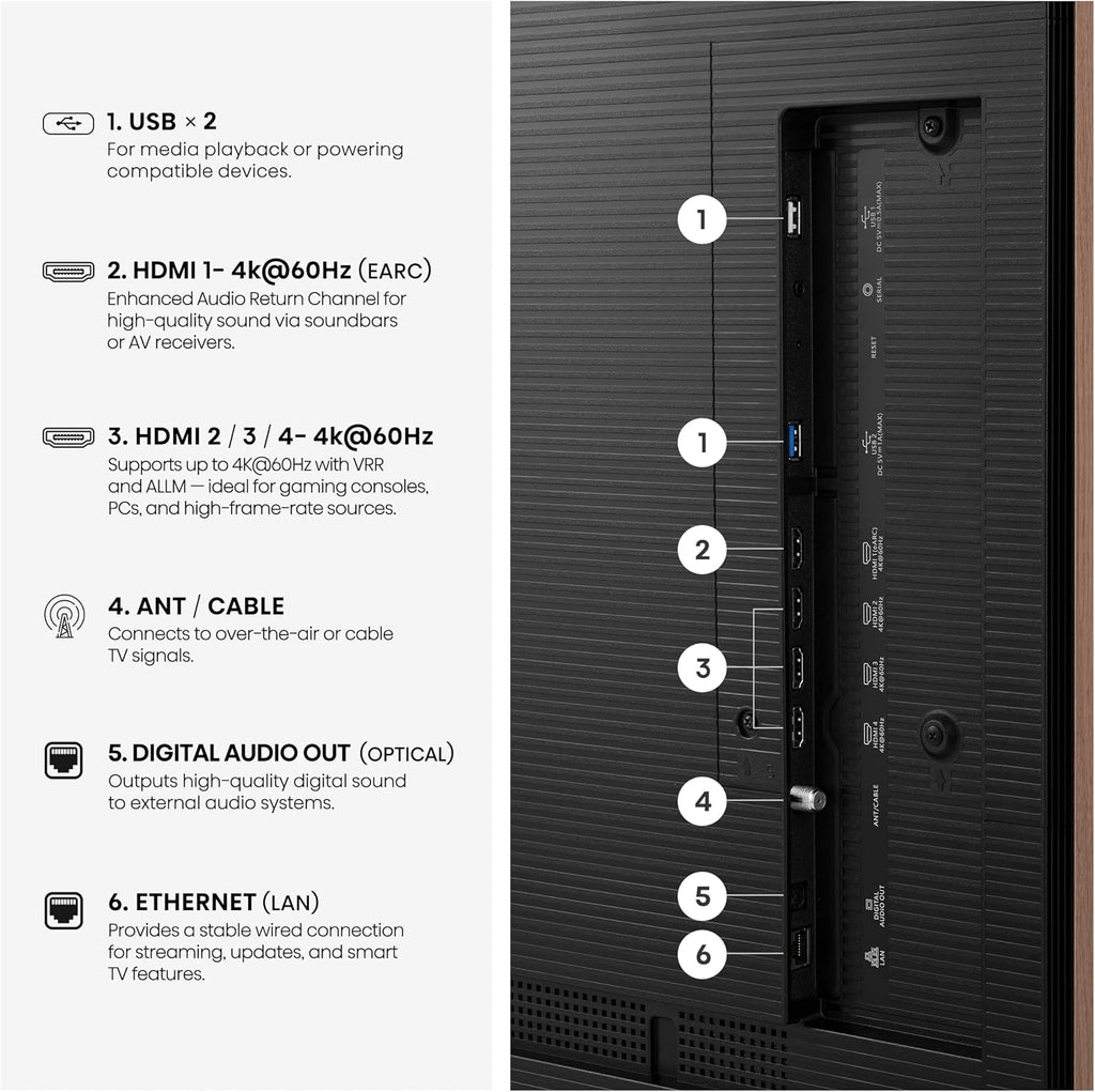 Hisense 50' Hi-QLED S7 CanvasTV Series 4K UHD Google Smart Art TV (50S7SG, 2026 New) - Art Mode, Anti-Glare Panel, Dolby Vision HDR, Hi-Matte Display, Frame & UltraSlim Wall Mount Included