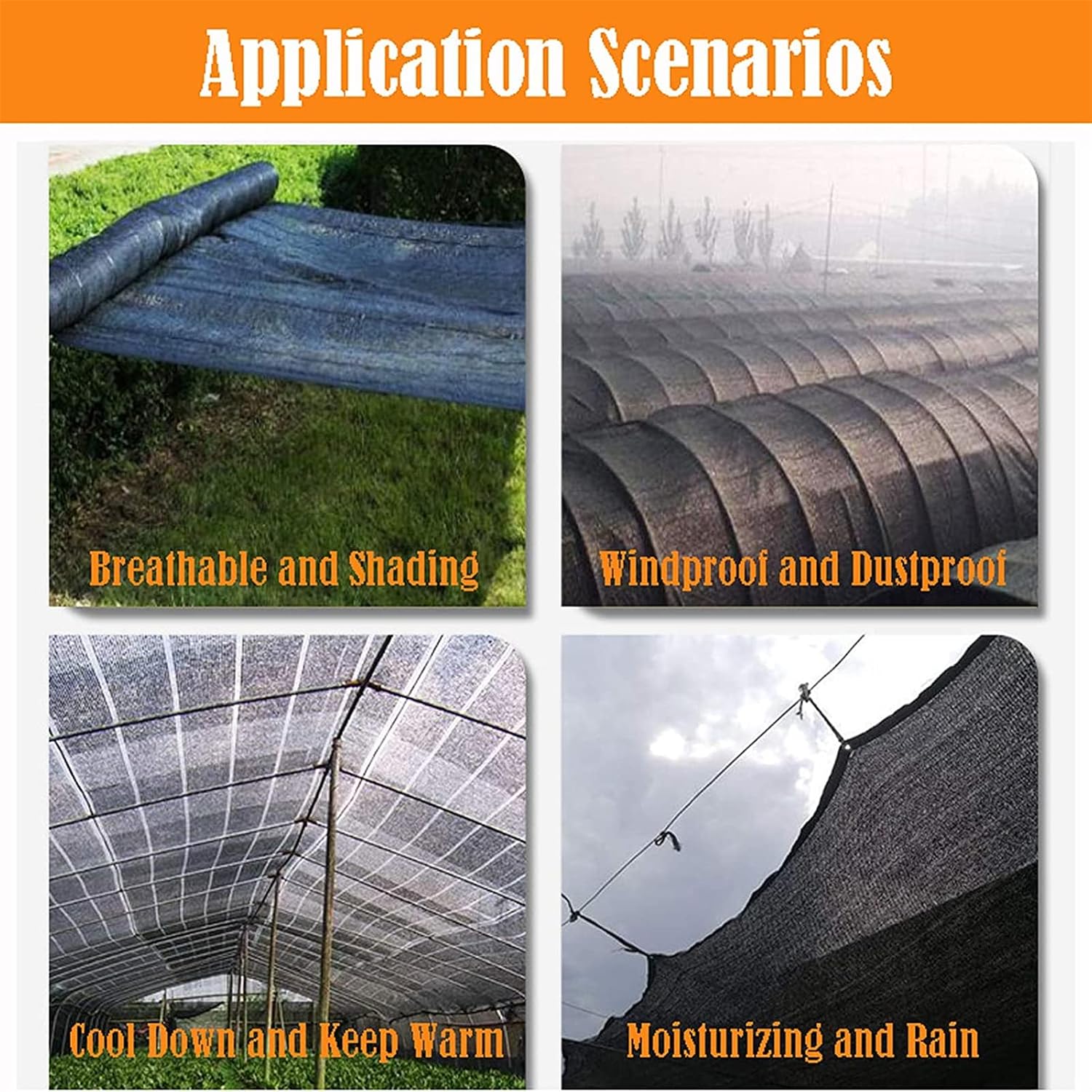 Sun Shade Cloth, 80% Shade Greenhouse Shading Net with Grommets Bungee Cords, 46 Sizes UV Resistant Thick Sunblock for Garden, Pergola, Patio Plants, Greenhouse, Chicken Coop, Outdoor (20x23ft)