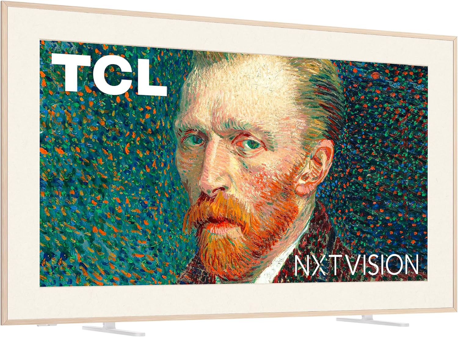 TCL 55 Inch Class NXTVISION Series Picture Frame Canvas Art TV | 55A300W, 2024 Model | QLED 4K HDR Smart Google TV | 120HZ Dolby Atmos Audio | Voice Remote Alexa Google Apple Streaming Television