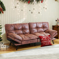 MUUEGM Futon Sofa Bed Couch Sofa, Memory Foam Futon Sleeper Sofa Loveseat Convertible Couch Bed for Small Compact Spaces, Apartment, Brown