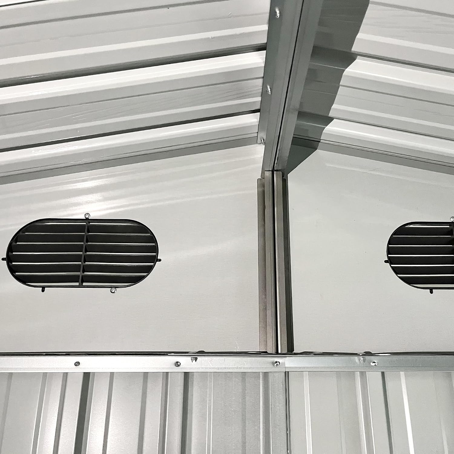 10x8FT Metal Outdoor Storage Shed, Garden Tool Shed Without Floor, Garage Shed with Window and Lockable Doors, for Garden Bike Lawnmower