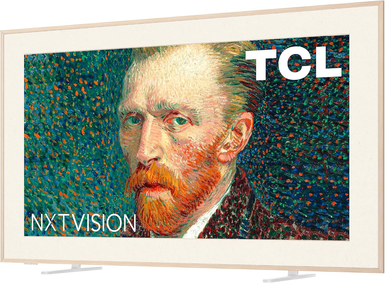 TCL 55 Inch Class NXTVISION Series Picture Frame Canvas Art TV | 55A300W, 2024 Model | QLED 4K HDR Smart Google TV | 120HZ Dolby Atmos Audio | Voice Remote Alexa Google Apple Streaming Television
