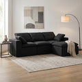 106' Boneless Cloud Couch, L Shaped Modular Sectional Couch, Memory Foam Living Room Sofa in a Box, Chenille Fabric No Assembly Required, Modern Luxury Oversized Plush Double-Layer Cushion