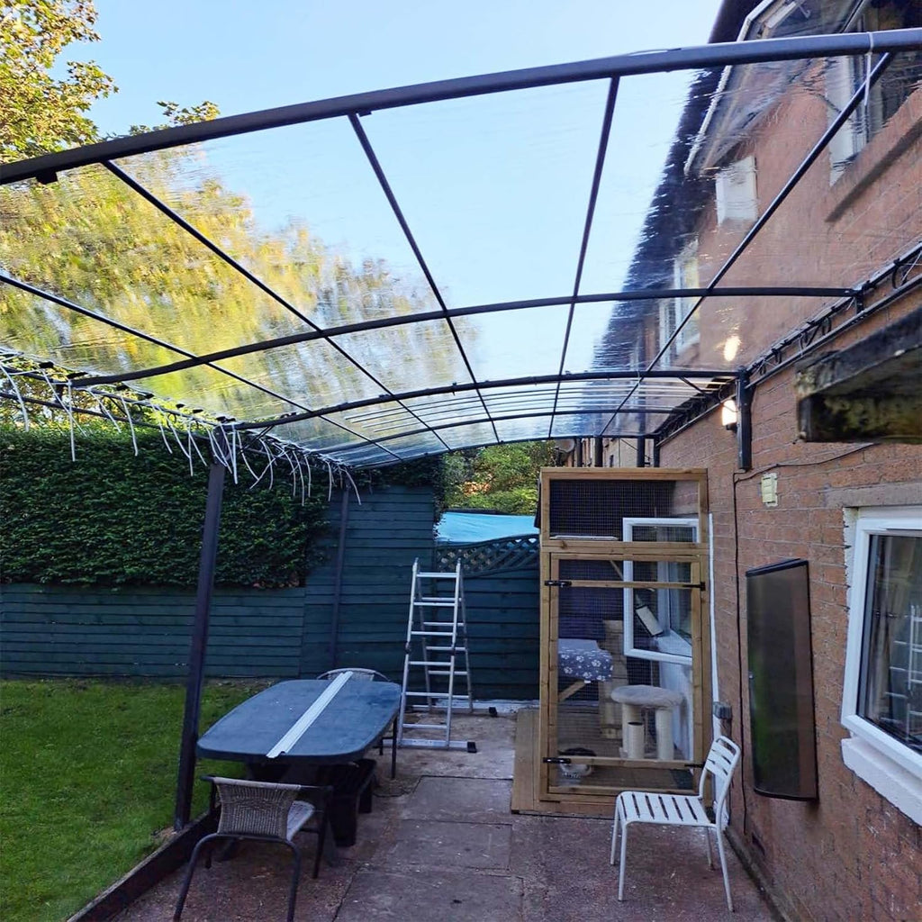 Clear Tarps Heavy Duty Waterproof 5x7 8x10 10x12 12x20' Outdoor Garden Rainproof Covering with Grommets15.75 Mil Thick Poly Tarpaulin Tear Resistant for Greenhouse Plant(11x21 FT)