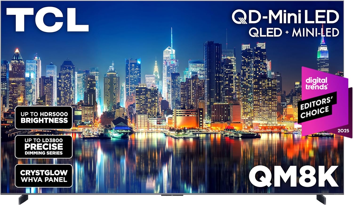 TCL 98 Inch Class QM8K Series | Mini LED QLED 4K HDR | 98QM8K, 2025 Model | 120HZ-144HZ Anti Reflective Wide Angle Screen Smart Google TV Dolby Atmos | Voice Remote Alexa Gaming Streaming Television