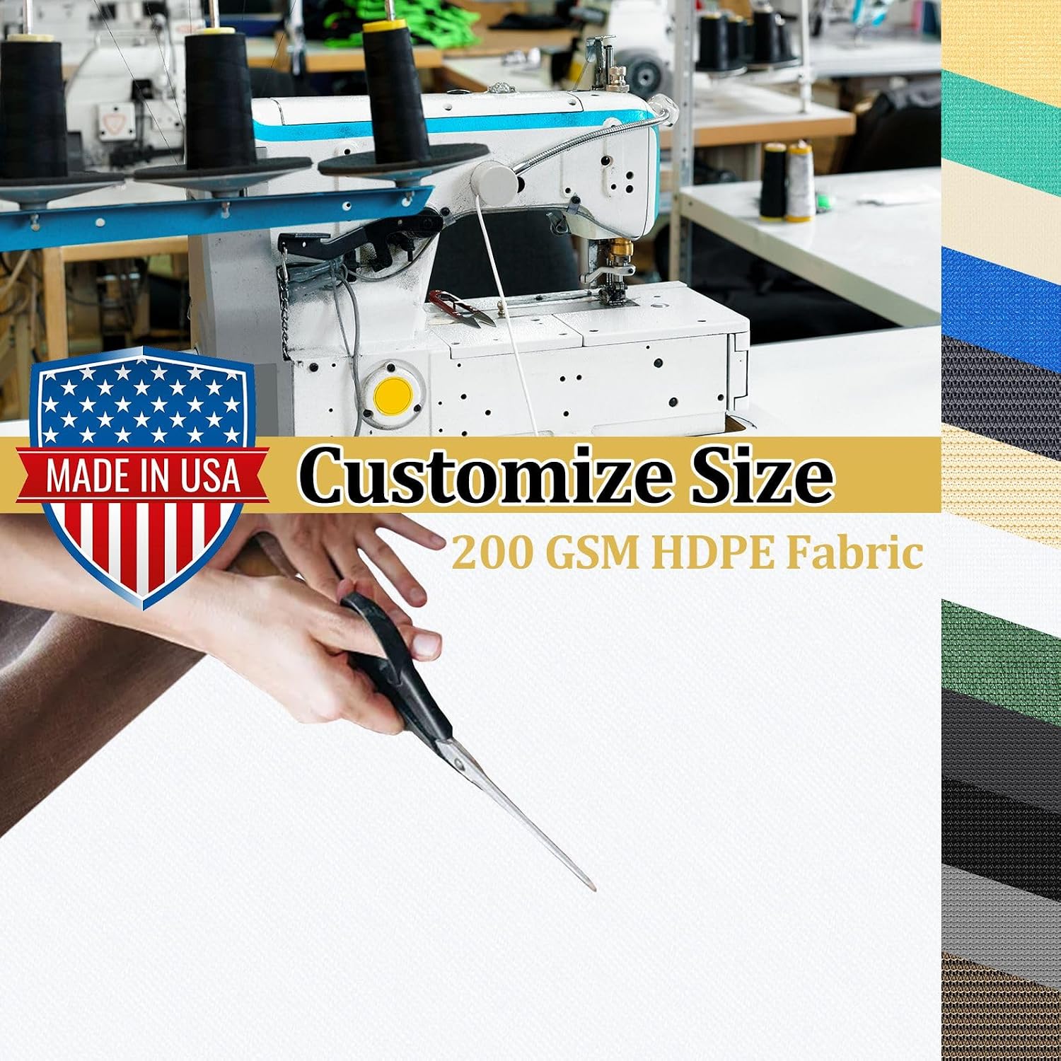 Shade&Beyond Customized Size 90% Sun Shade Cloth with Grommets, 14' X 20' Pergola Shade Cover Canopy, Mesh Tarp Sun Screens for Patio, Outdoor, Garden, Backyard GN02, White