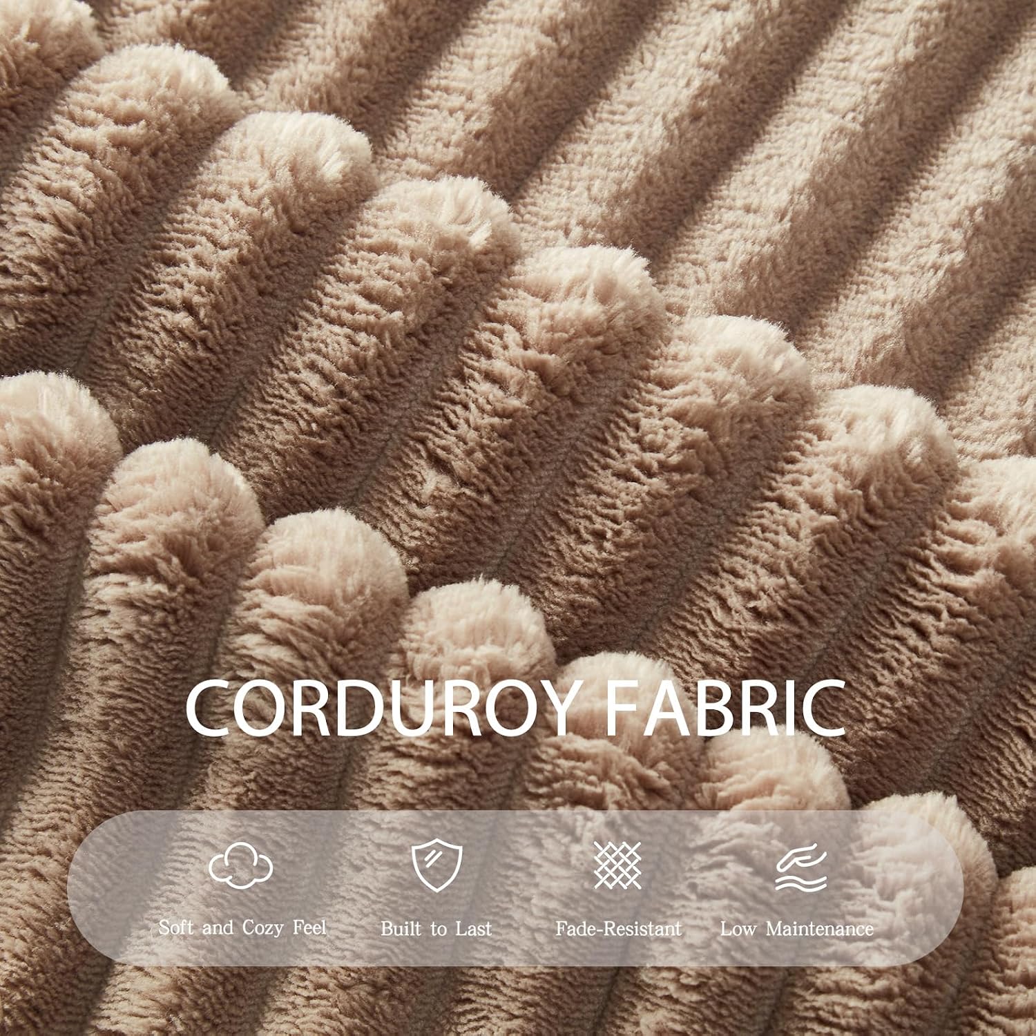 78.7' Futon Sofa Bed, 2-in-1 Foldable Sleeper Sofa, Convertible Sofa Bed with Pillows, Corduroy Couch with Multi Functional Blanket Upholstered Boneless Couches for Living Room, Brown
