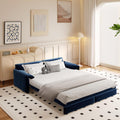 3 in 1 Convertible Queen Sleeper Sofa Bed Comfy Pull Out Futon Couch Bed 66' Modern Velvet Recliner Loveseat Sofa Multi-Functional Blue Cloud Couch for Living Room,Apartment,Office (Blue 66')
