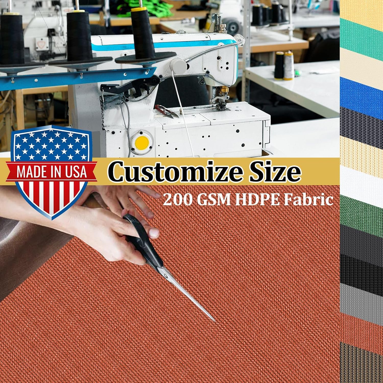 Shade&Beyond Customized Size 90% Sun Shade Cloth with Grommets, 14' X 20' Pergola Shade Cover Canopy, Mesh Tarp Sun Screens for Patio, Outdoor, Garden, Backyard GN02, Rust Red