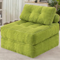 HABUTWAY Folding Sofa Bed, Convertible Sleeper Chair Bed w/Dual-Pillow & Handle, Foldable Floor Sofa Lounge w/Back Support for Living Room, Bedroom, Apartment, Office, Single, Green