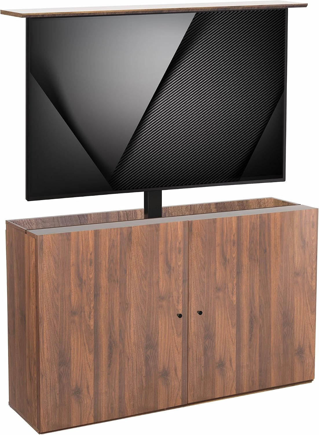 VIVO Walnut TV Cabinet with Motorized Vertical Lift Television Stand, Holds 32 to 55 inch TVs up to 132 lbs, CASE-KIT-EUP1WN