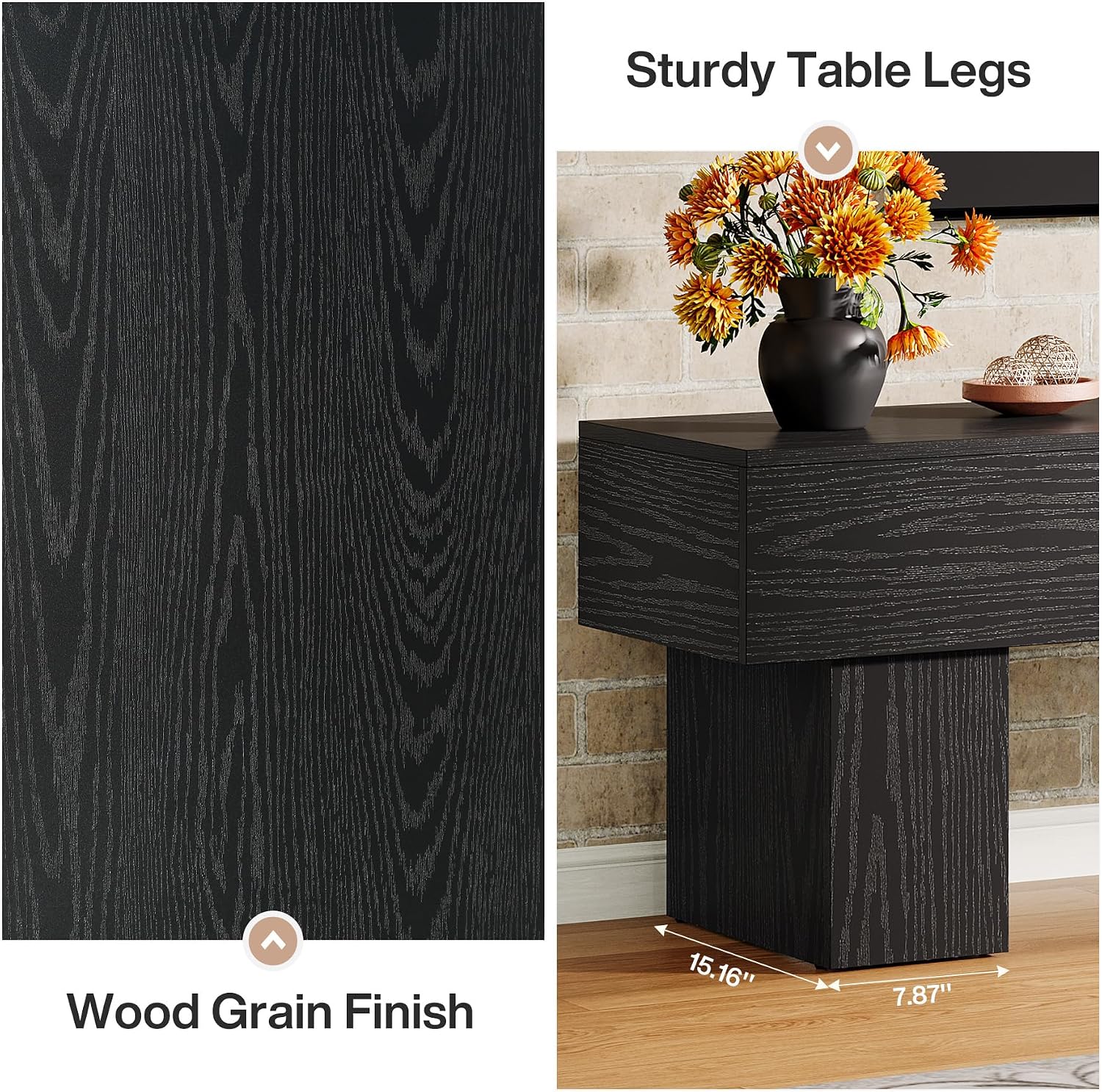 Tribesigns 63' TV Stand, Farmhouse Entertainment Center, Low TV Console Table for Living Room, Long Media Console Television Stands for 55/60/65 Inch TV