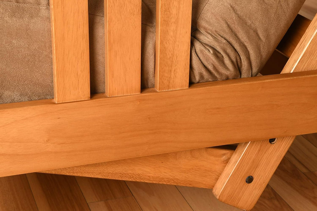 Kodiak Furniture Monterey Futon Set with Storage Drawers, with Butternut Base and Canadian Mattress