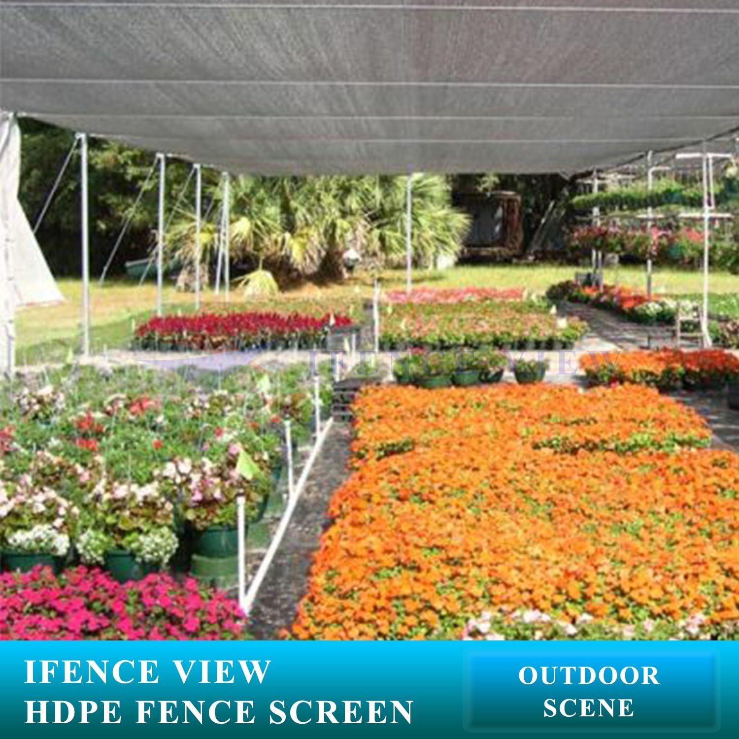 Ifenceview 20' x 5' Black Fence Privacy Screen Fence Cover Panels Mesh Net for Construction Site Yard Driveway Garden Pergolas Gazebos Railing Canopy Awning 165 GSM