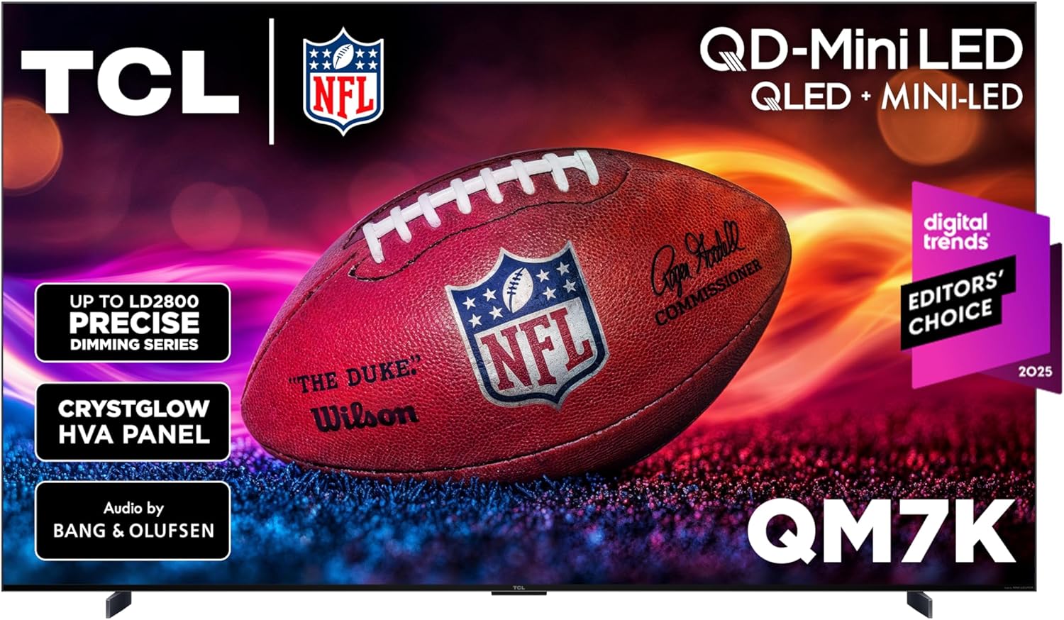 TCL 98 Inch Class QM7K Series | Mini LED QLED 4K HDR | 98QM7K, 2025 Model | 120HZ-144HZ Anti Reflective Screen Smart Google TV Dolby Atmos Onkyo Audio | Voice Remote Alexa Gaming Streaming Television