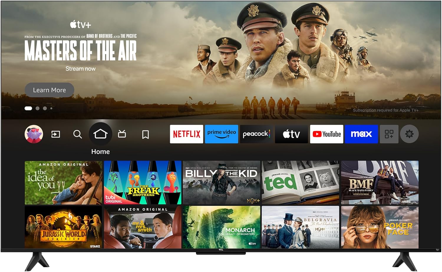 TCL 55-Inch Class Q65 QLED 4K Smart TV with Fire TV (55Q651F, 2024 Model), Dolby Vision and Atmos, HDR PRO+, Alexa Built-in with Voice Remote, Apple AirPlay 2 Compatibility, Streaming Television