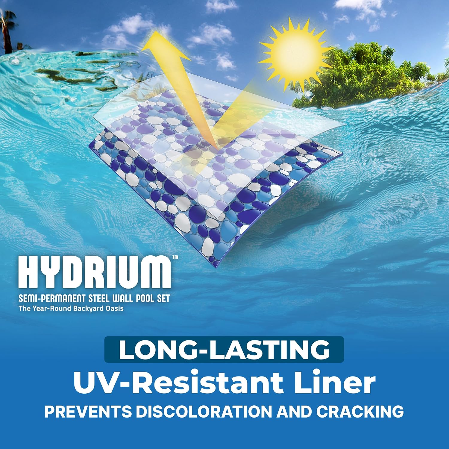 Bestway Hydrium 18' x 52' Above Ground Pool, Round Steel Side Wall Frame Outdoor Swimming Pool Set with Sand Filter Pump, Ladder & Accessories