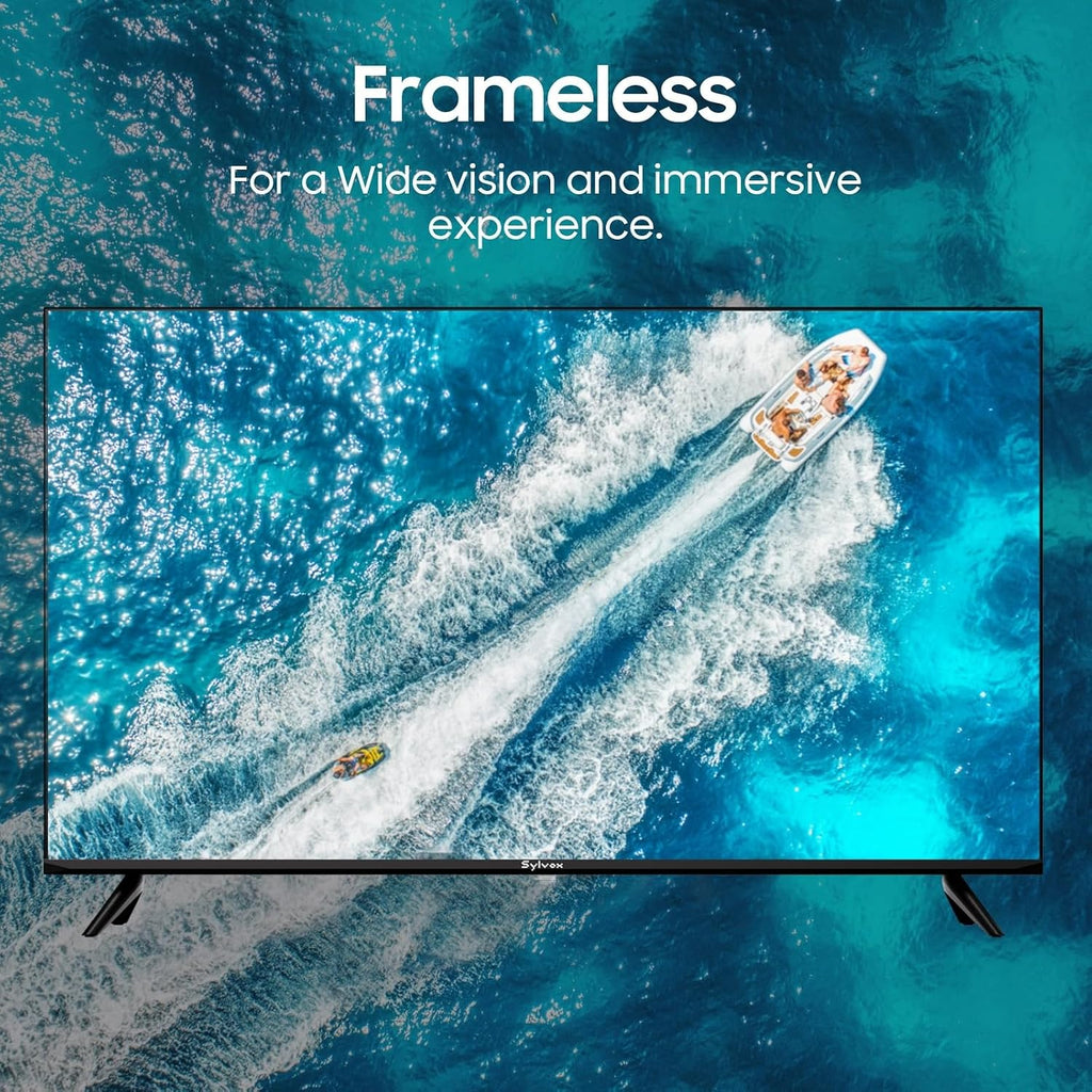 SYLVOX 12 Volt TV, 40' Smart Television 1080P with Google OS Support Voice Remote Screencast ATSC NTSC WiFi Bluetooth HDMI USB, AC/DC Powered, 12V TV for RV Camper Boat Coastal Home (Marine Series)